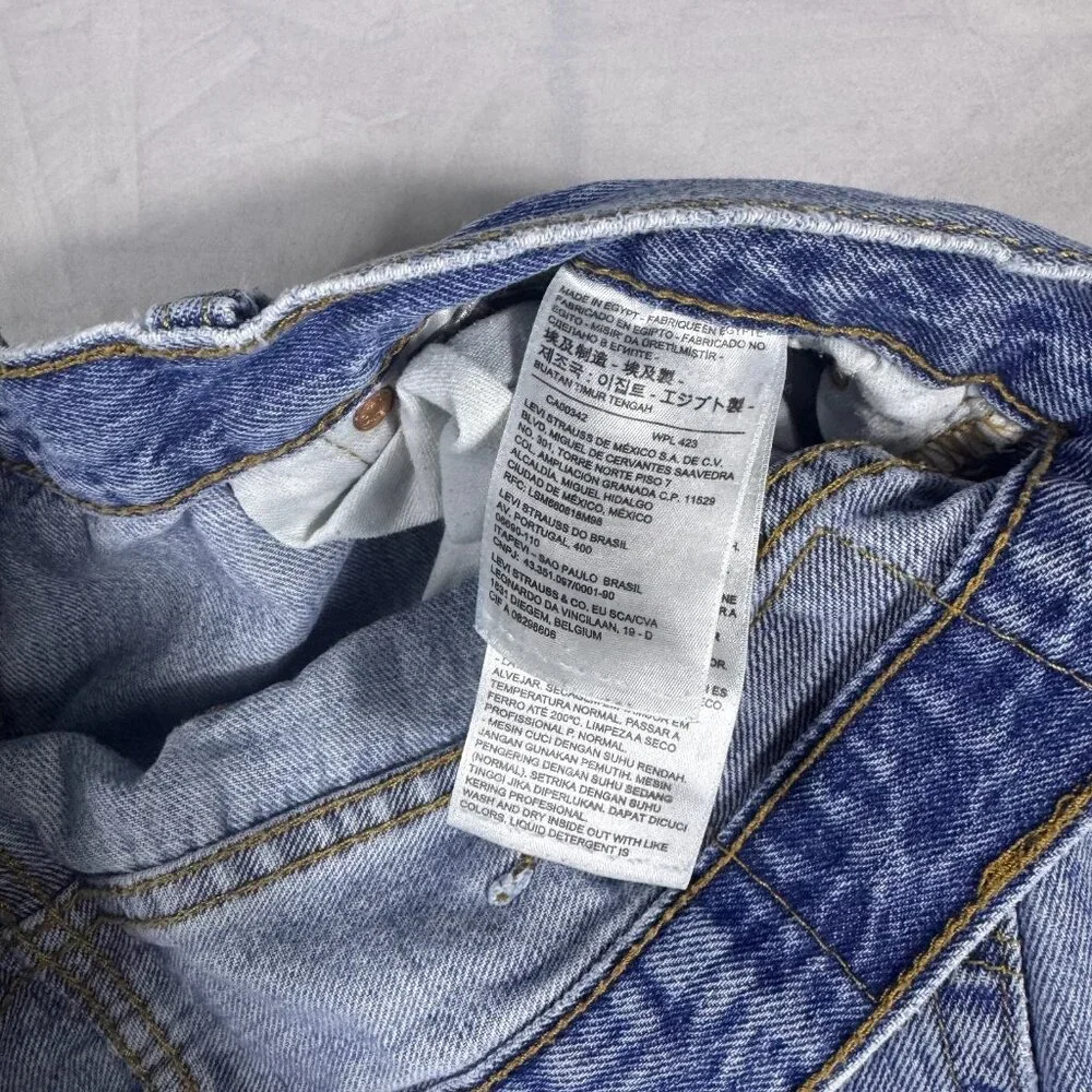 Levi's 501 Men's Straight Leg Jeans‎ Blue Denim Medium Wash 5-Pocket W38 L32